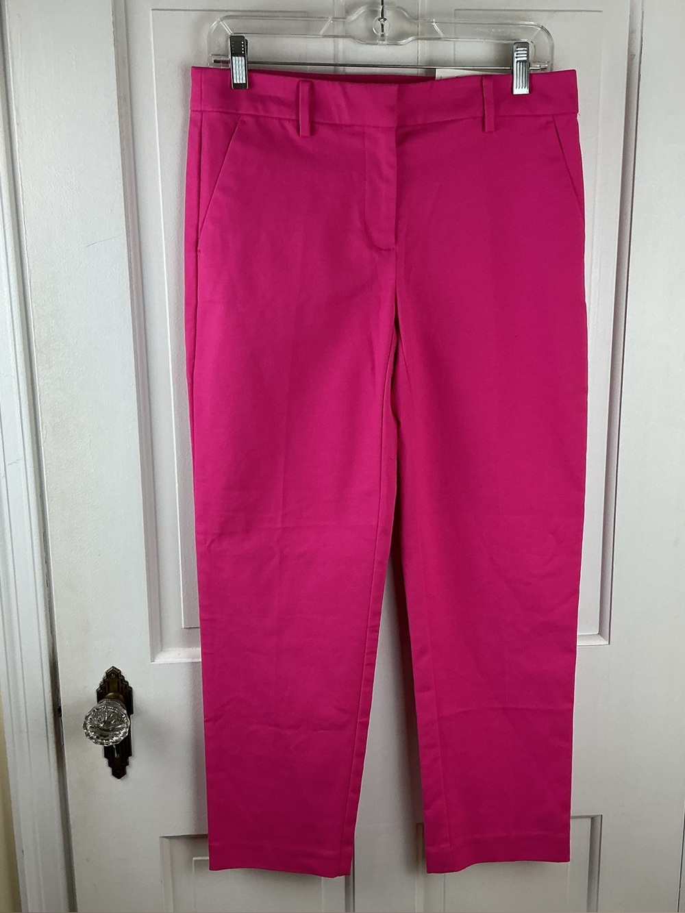 LOFT Riviera Slim Ankle Pants in Hot Pink